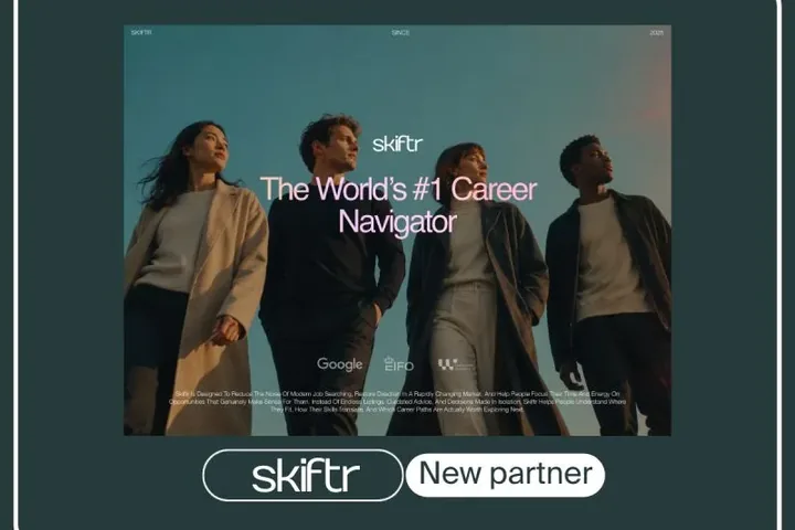 Skiftr and Connected Women in AI partnership announcement